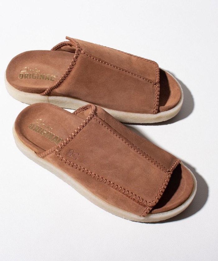 限定展開】【CLARKS/クラークス】ベルクロ レザーサンダル