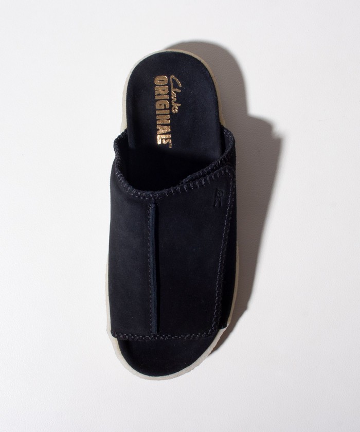送料無料 CLARKS レザー ベルクロ 黒 サンダル ビーサン Clarks Solsbury Strap / ソルスブリーストラップ （ブラック