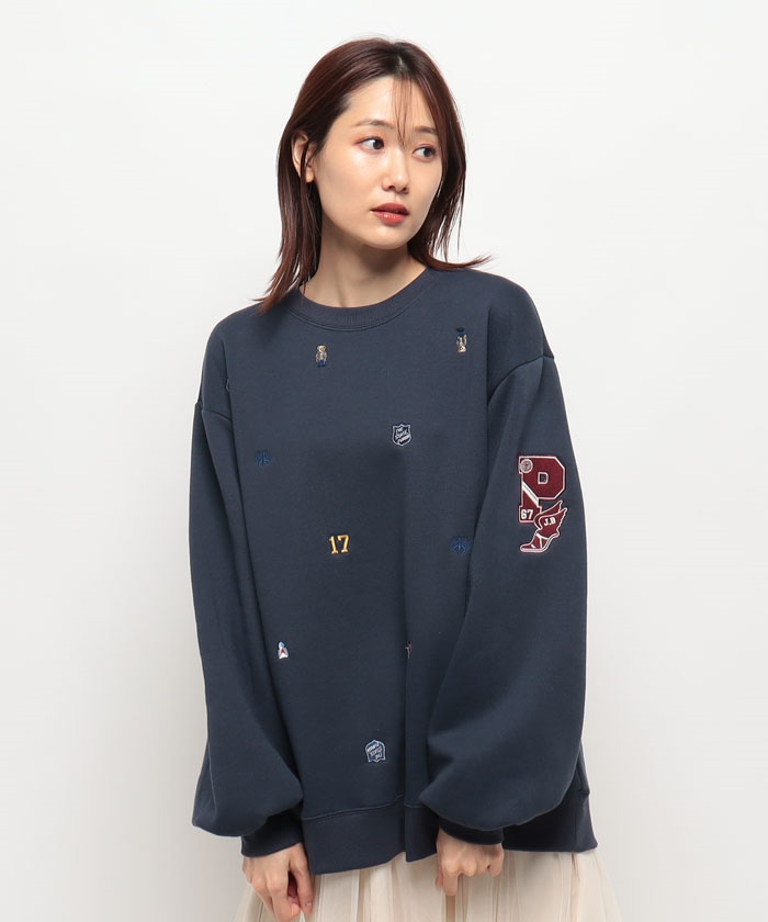 クーポン】【セール 40%OFF】裏起色々柄総刺繍プルオーバー