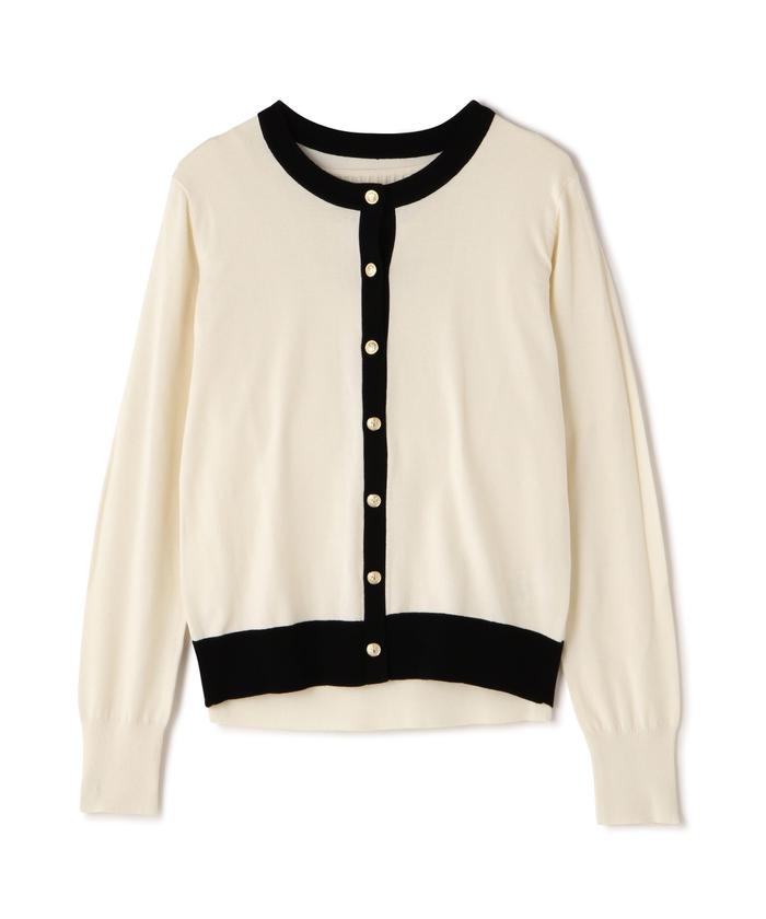 バイカラーニットアンサンブル NATURAL BEAUTY BASIC セール】バイカラーニットアンサンブル 24SS(505826732