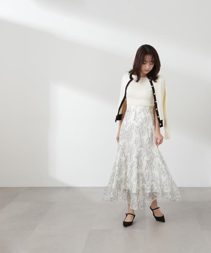 セール】バイカラーニットアンサンブル 24SS(505826732