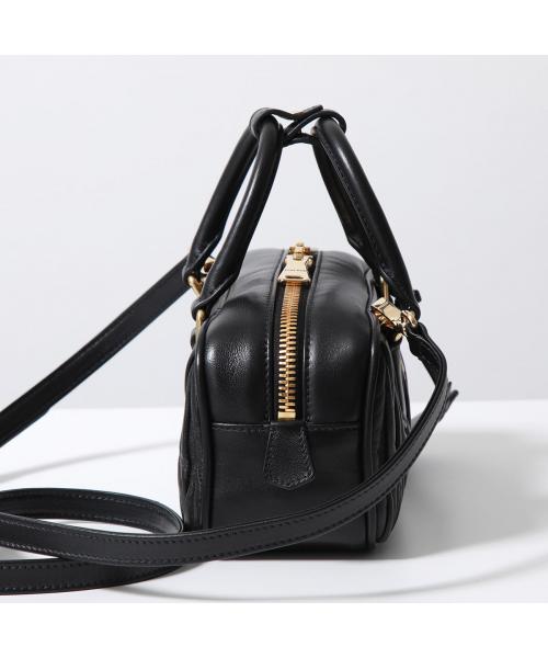 miumiu バッグ miu ミュウミュウ MIUMIU 5BE886 2WAYバッグ レザー 黒 ブラック