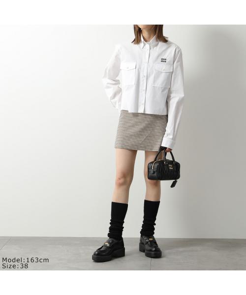 ミュウミュウ Miu Miu MIUMIU ポプリンシャツ MK1791 10RG ロゴ ミュウミュウ Miu Miu MIUMIU ポプリンシャツ MK1791 10RG ロゴ