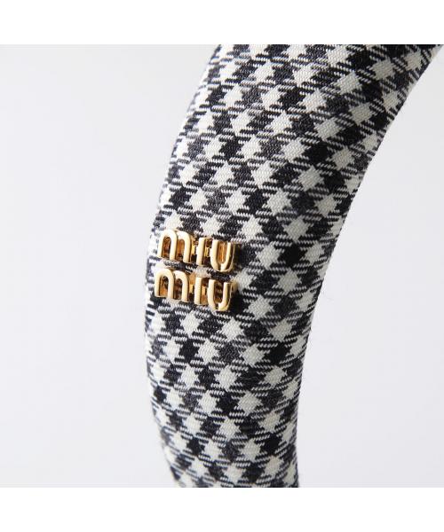 セール】MIUMIU カチューシャ 5IH025 2F9H ギンガムチェック セール】MIUMIU カチューシャ 5IH025 2F9H ギンガムチェック