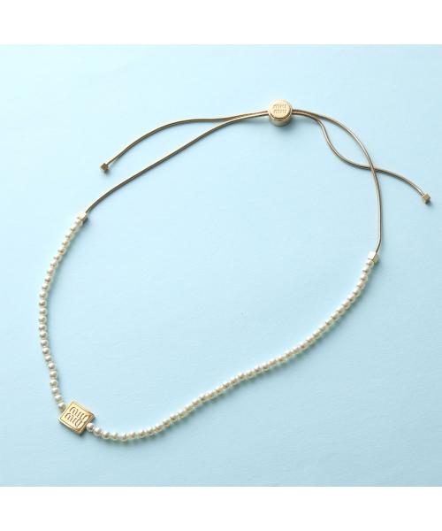 MIUMIU ネックレス 5IC066 2F89 ロゴ パール(505828364 MIUMIU ネックレス 5IC066 2F89 ロゴ パール(505828364