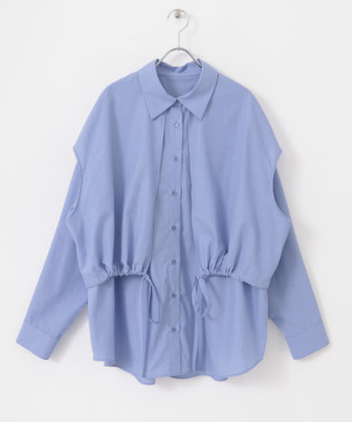 セール 20%OFF】ストライプレイヤードBIGシャツ(505828468 セール 20%OFF】ストライプレイヤードBIGシャツ(505828468