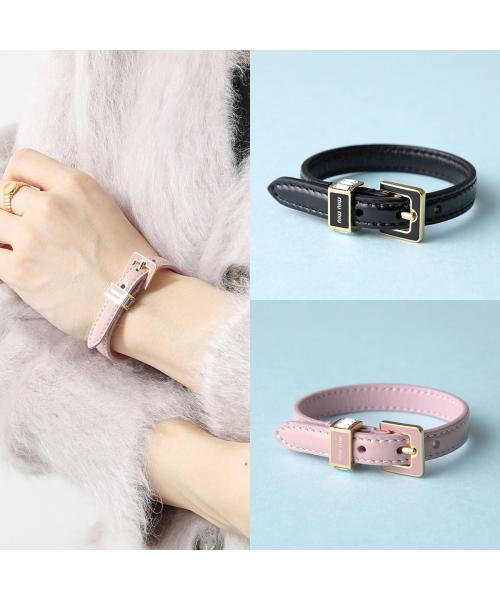 MIUMIU ブレスレット 5IB472 2F9G エナメル ロゴ(505829306