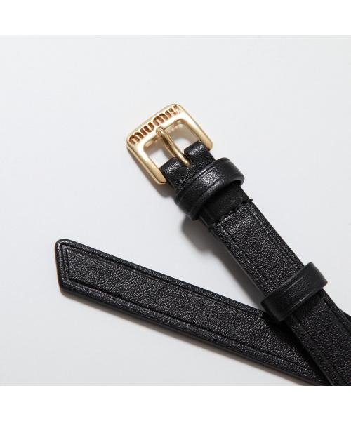 ♦MIUMIU♦ロゴ バックル ベルト☆正規品☆ MIUMIU miu miu ロゴバックル レザーベルト-通販