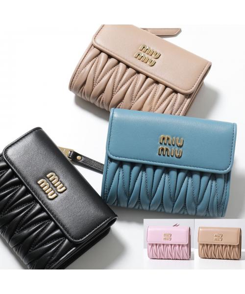 miu MIUMIU ミュウミュウ 二つ折り財布 5MH040 2DT7 レディース