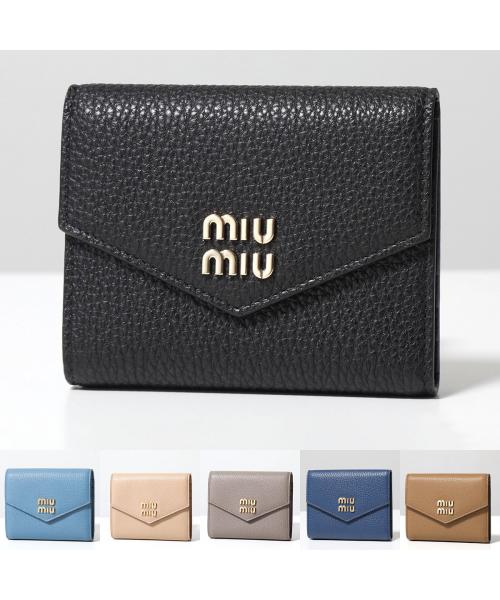 MIUMIU 二つ折り財布 5MH040 2DT7 レザー ミニ財布(505829687 