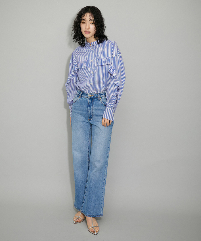 ADAM ET ROPE'｜フリルブラウス | Rakuten Fashion(楽天