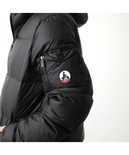 ジョット JOTT JOTT ダウンジャケット JORGE フード付き ロゴパッチ ショート丈 （999/BLACK）