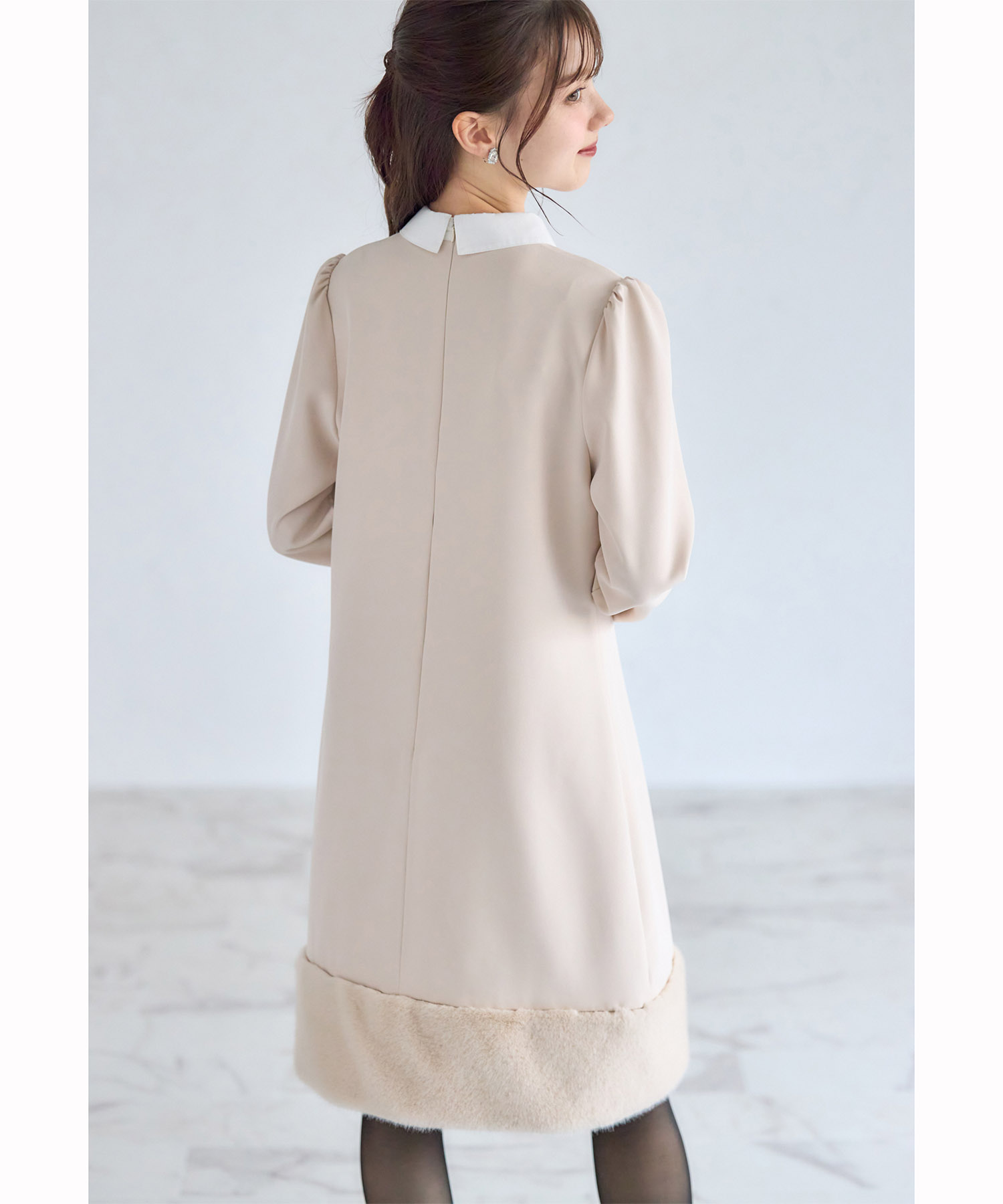 セール】トッコクローゼット tocco closet 襟付き裾ファー