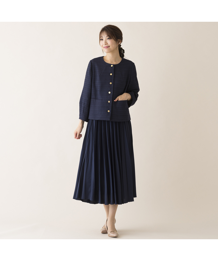 セール 60%OFF】ループツイードノーカラージャケット(505831527