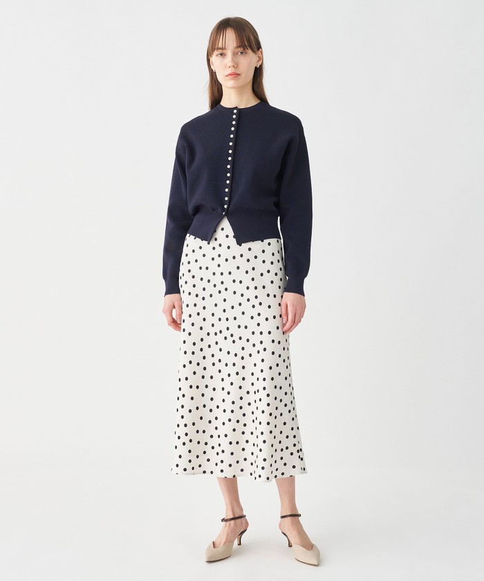セール 40%OFF】パールコンビ クルーネックカーディガン