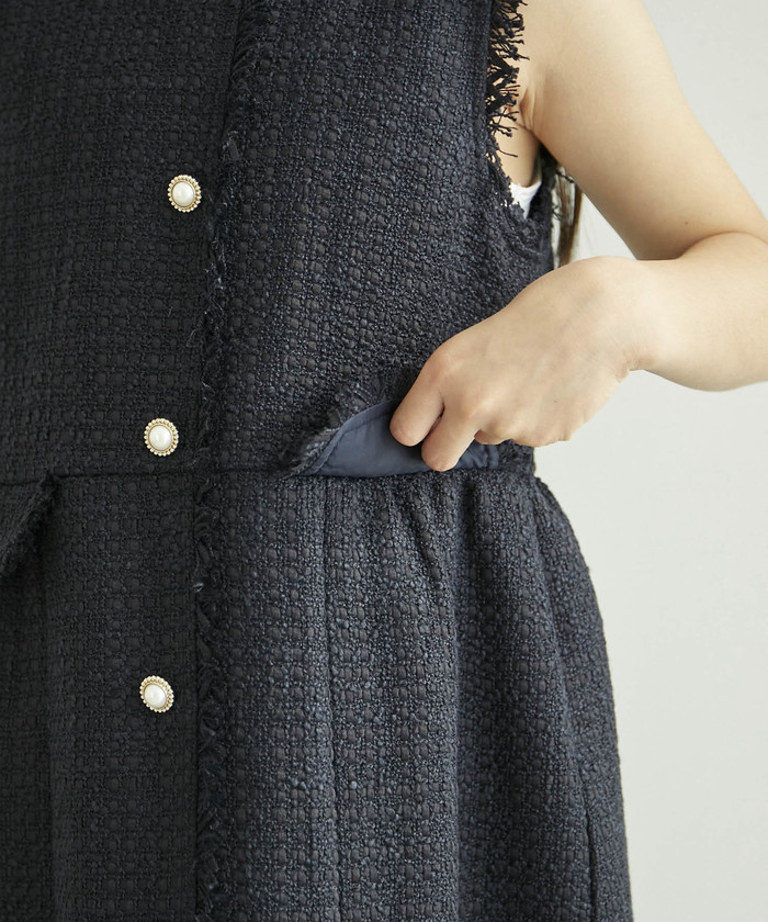 KIDS】リボンテープツイードパールボタンジャンパースカート/リンクコーデ(505833314) | ロぺピクニックキッズ(ROPE' PICNIC  KIDS) - d fashion