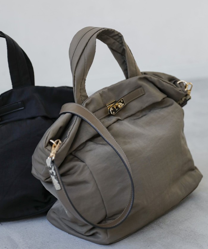 quaranciel トートバッグ バッグ quaranciel: ベルトデザイン
