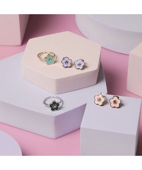 マリークワント MARY QUANT ワンカラーエポ×ビジュー ピアス