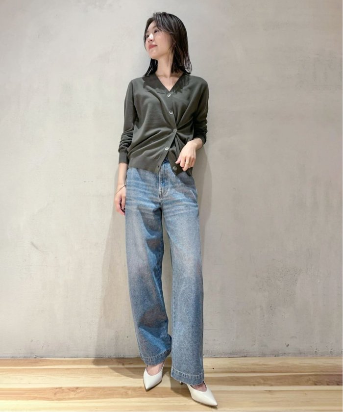 予約》【CALUX/キャラクス】 別注WASHED CROPPED デニム(505838993