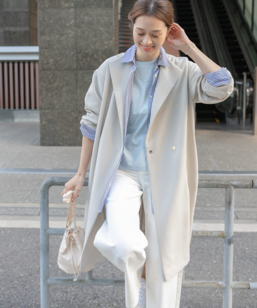セール 20%OFF】ダブルクロスガウンコート(505839609 セール 20%OFF】ダブルクロスガウンコート(505839609