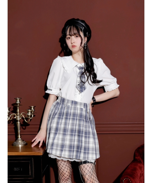 ノエミー NOEMIE ［丈42cm］チェーン付き裾レースプリーツ