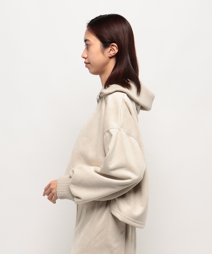 セール】【セットアップ対応商品】スエポンリブ使いハーフZIP セール】【セットアップ対応商品】スエポンリブ使いハーフZIP