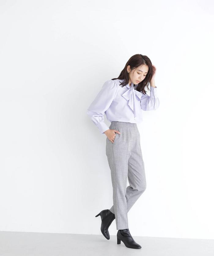 ギャザーショルダーリボンブラウス 24SS(505780638