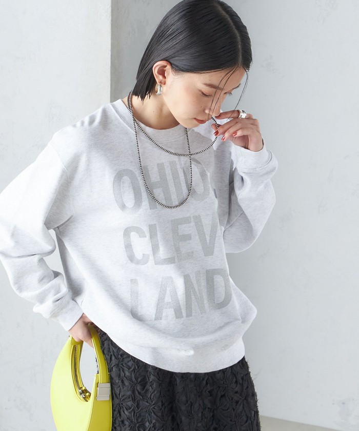 SHIPS for women / シップスウィメン 【SHIPS別注】Odub:〈手洗い可能〉メタリック ロゴ スウェット 24SS ◇ Odub トレーナー スウェット 「SHIPS別注」Odub:「手洗い可能