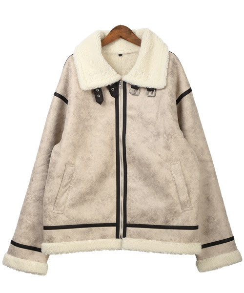 ラグスタイル LUXSTYLE フェイクムートンBー3フライトジャケット