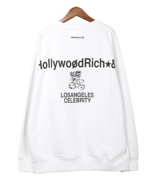 Hollywood Rich.& 裏毛Wハートサガラ刺繍トレーナー ラグスタイル LUXSTYLE Hollywood rich.&(ハリウッドリッチ)裏毛