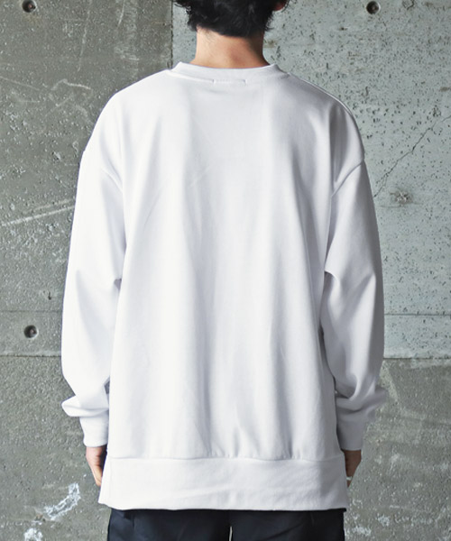 ラグスタイル LUXSTYLE サイドZIPクルーネックトレーナー