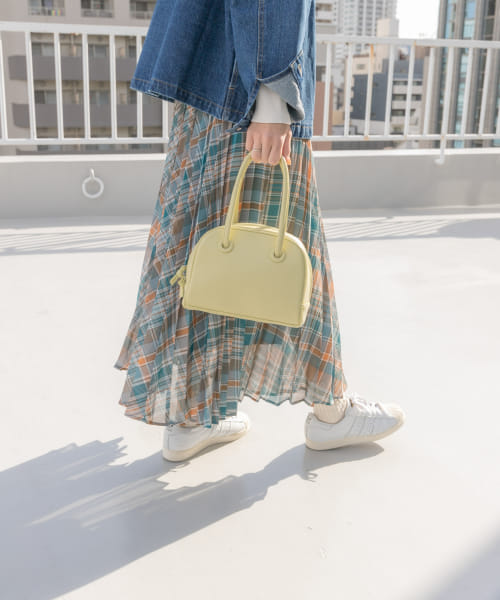 極美品★HERMES★アコーディオンプリーツ★ウエストゴム★スカート バックサテンボリュームスカート(その他のスカート) | MICHEL