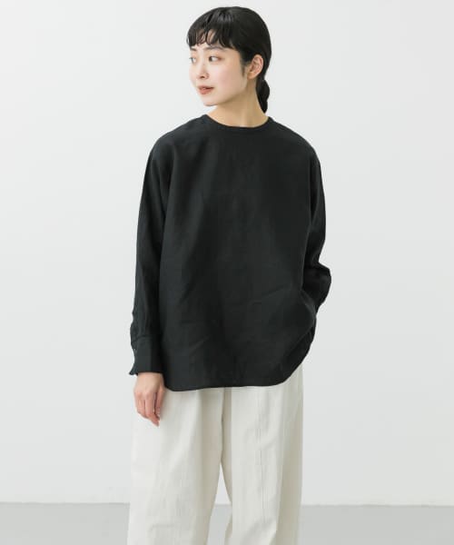 リネンクルーネックプルオーバー(505844531) | かぐれ(KAGURE) - d fashion