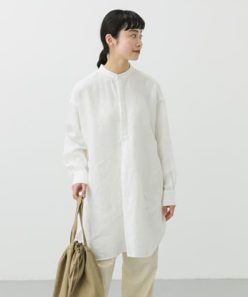 【本物保証】 リネンチュニックシャツ(505844533) | かぐれ(KAGURE) - d fashion トップス