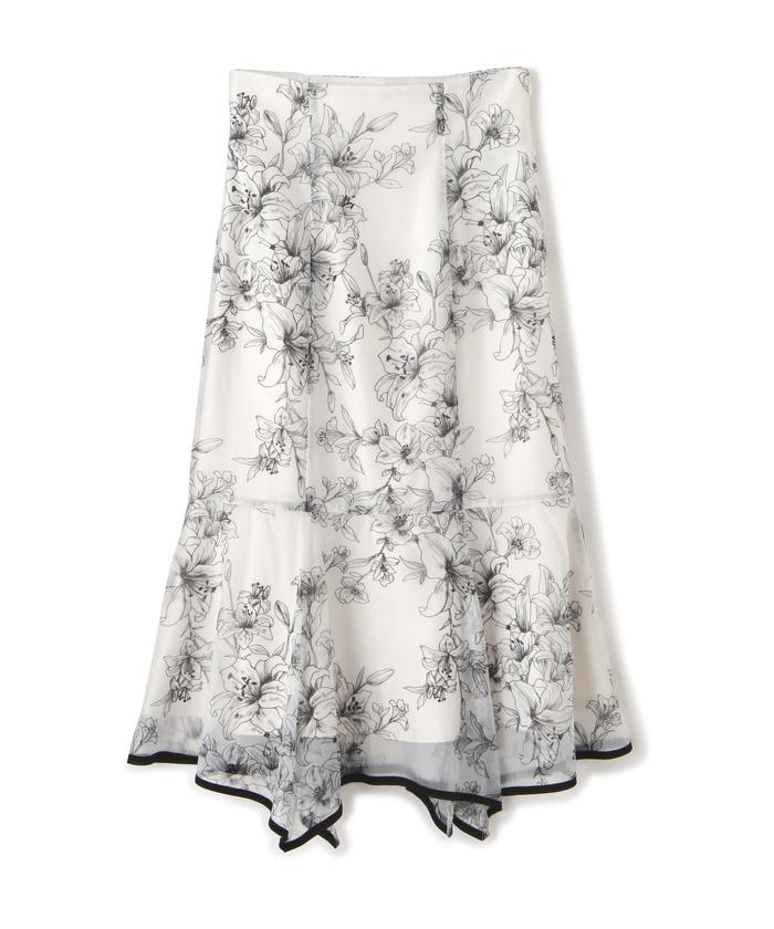セール 50%OFF】シアーフラワーイレヘムマーメイドスカート 24SS セール 50%OFF】シアーフラワーイレヘムマーメイドスカート 24SS