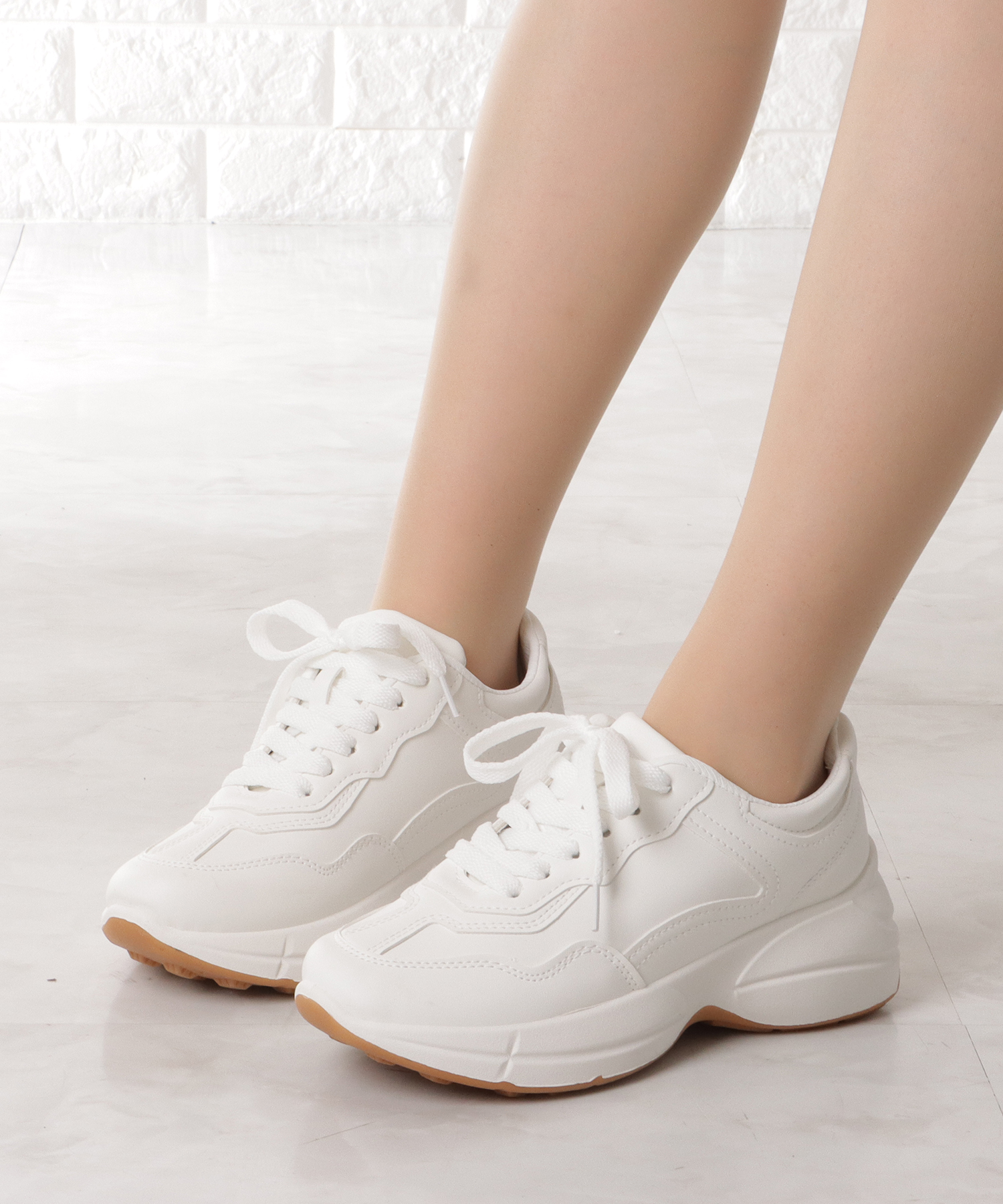 レースレディース Lace Ladies シンプルレースアップ厚底