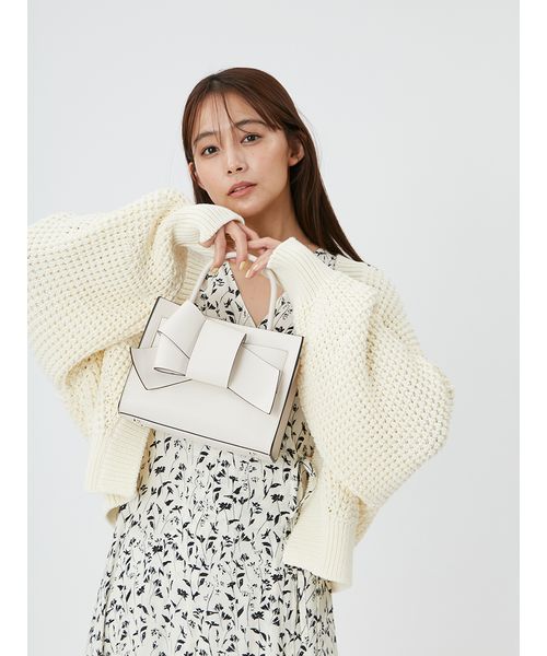 バイカラーリボンミドルバッグ【WEB限定カラーあり】(505846531 バイカラーリボンミドルバッグ【WEB限定カラーあり】(505846531