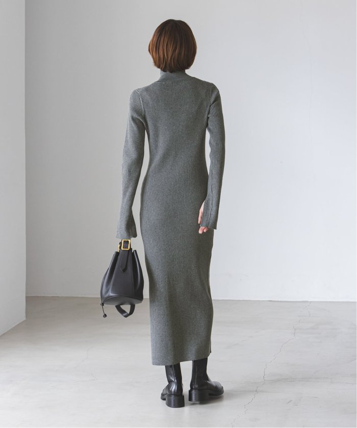 美品NOBLEナロータイトスリットニットワンピース S 美品NOBLEナロータイトスリットニットワンピース S