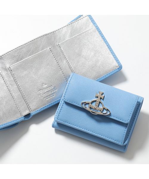ヴィヴィアン 三つ折り財布 レザー がま口 オーブ 宇宙船 ウォレット ブラウン Vivienne Westwood - ヴィヴィアン ウエストウッド VIVIENNE