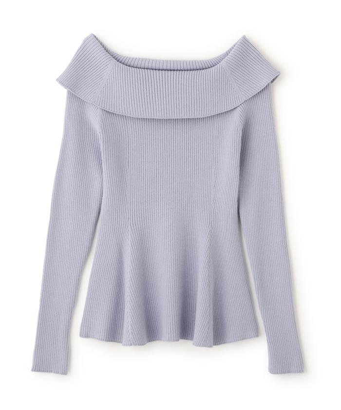 セール 50%OFF】オフショルペプラムニット(505842595