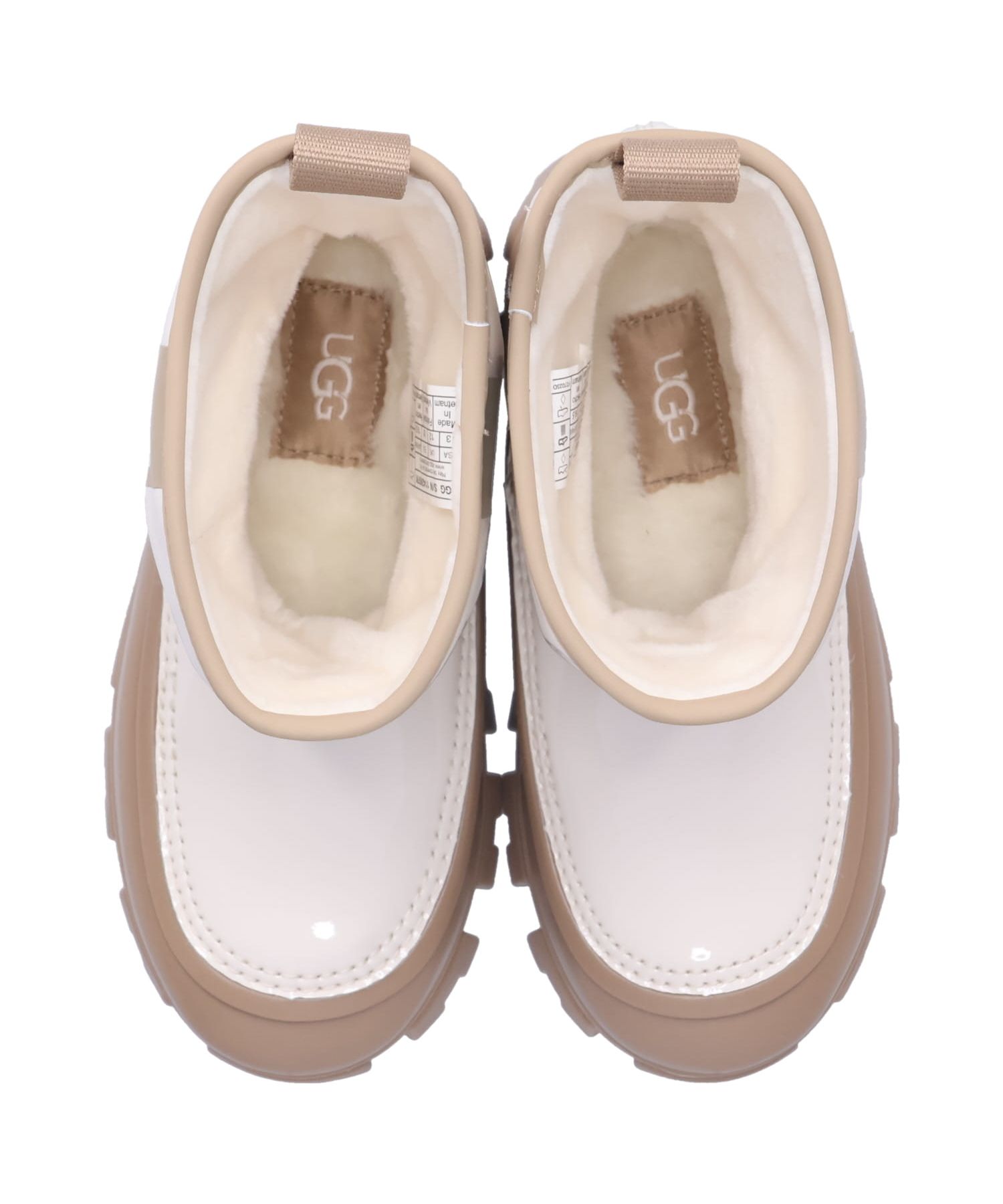 新品未使用】UGG ホワイト ベージュ 長靴 クラシックブレラ ミニ