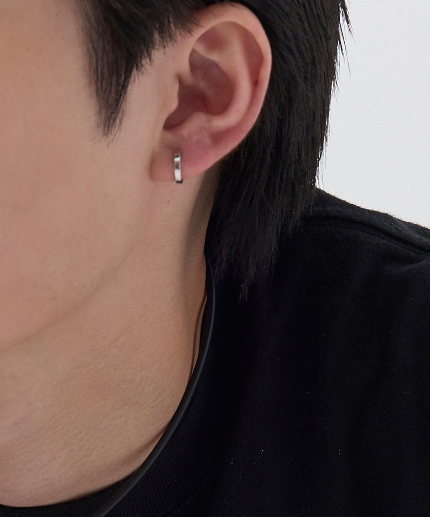K10】ストレートフープピアス/ユニセックス（ピアス（両耳用