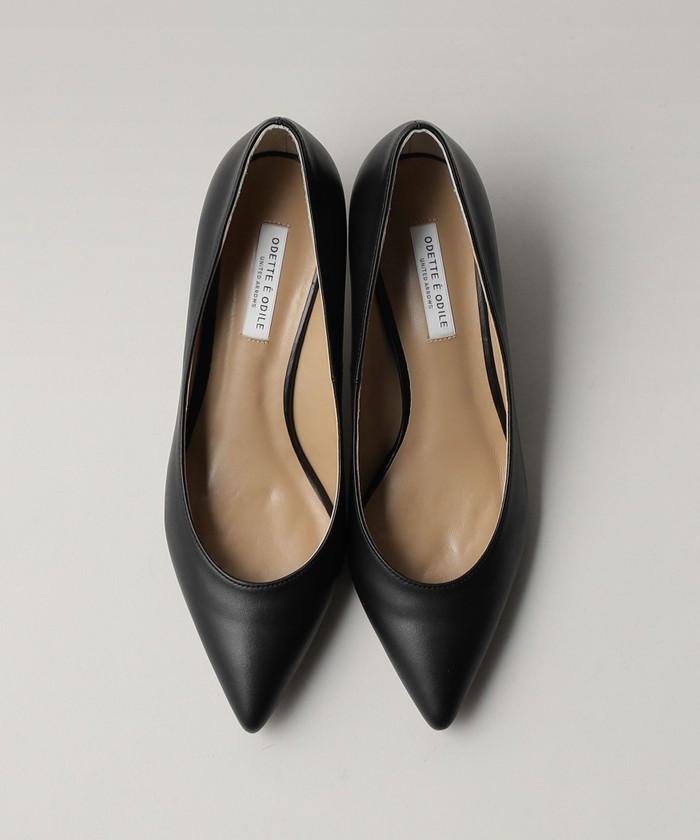 Odette e Odile ポインテッドボールヒールパンプス セール10%OFF】ポインテッドブロックヒール パンプス55