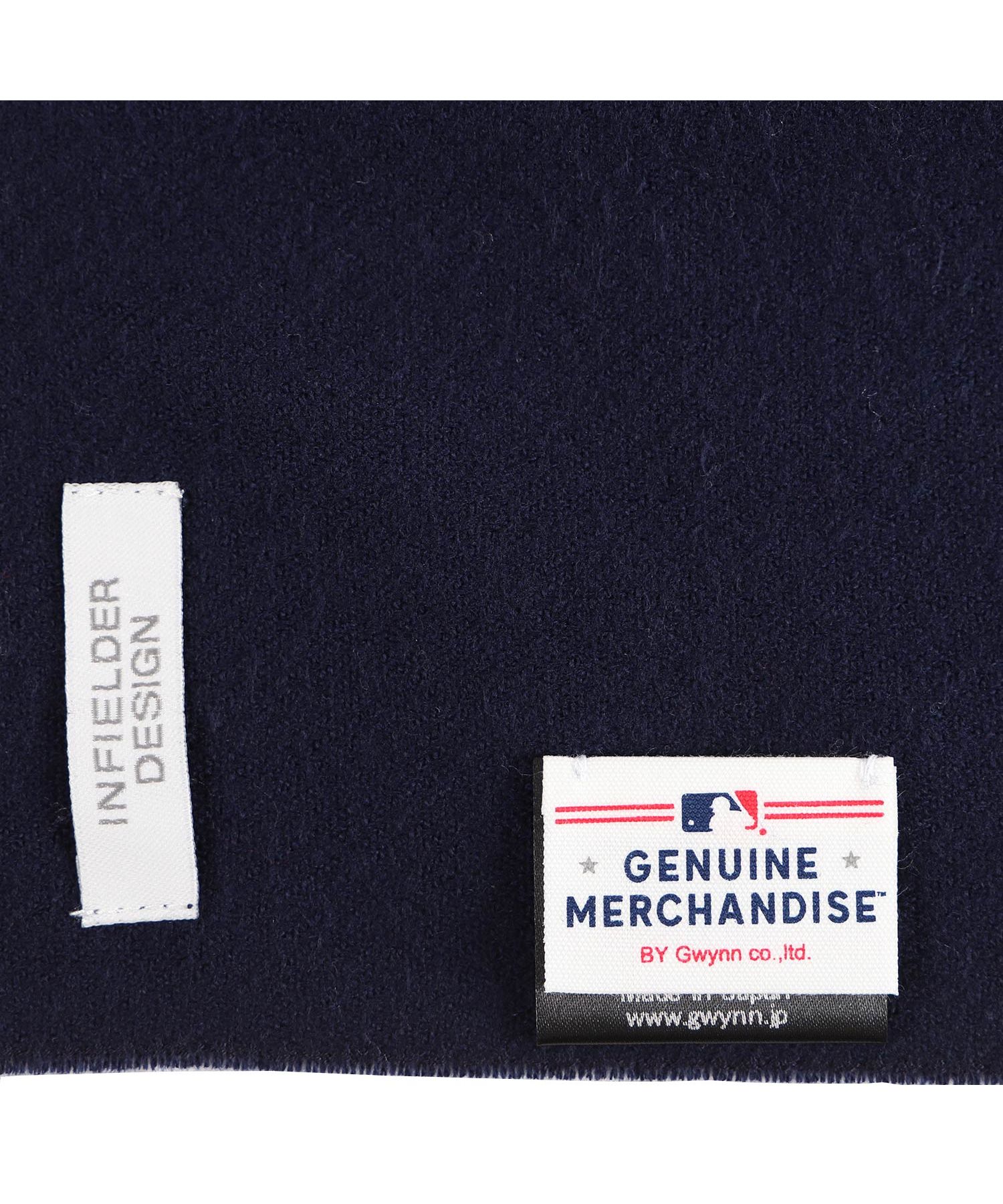 INFIELDERDESIGN×MLB ステッチロゴマフラー ブラック/グリーン INFIELDER DESIGN/インフィールダーデザイン MLB TEAM MUFF