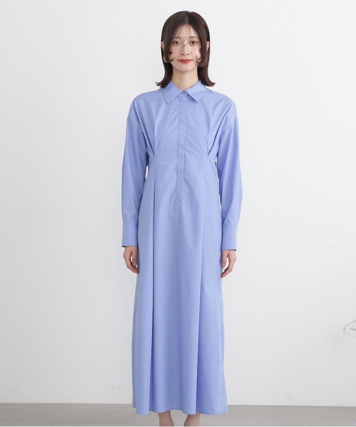 PREFERIR｜バックレースアップシャツワンピース | Rakuten