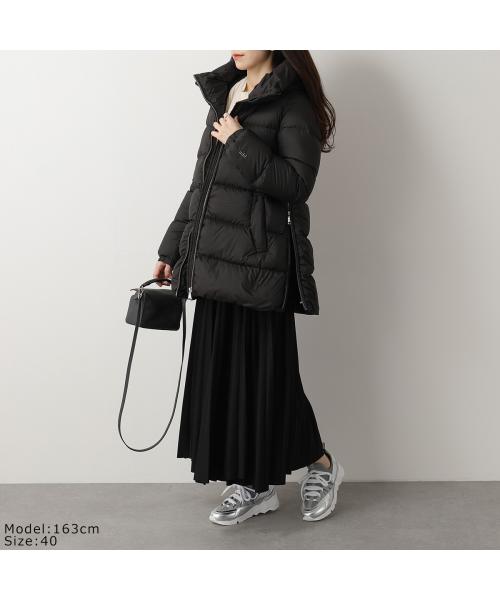 1394 add アデデ ダウンコート 36 黒 ブラック セール】エーディーディー add add ダウンコート 6AW443 サイド