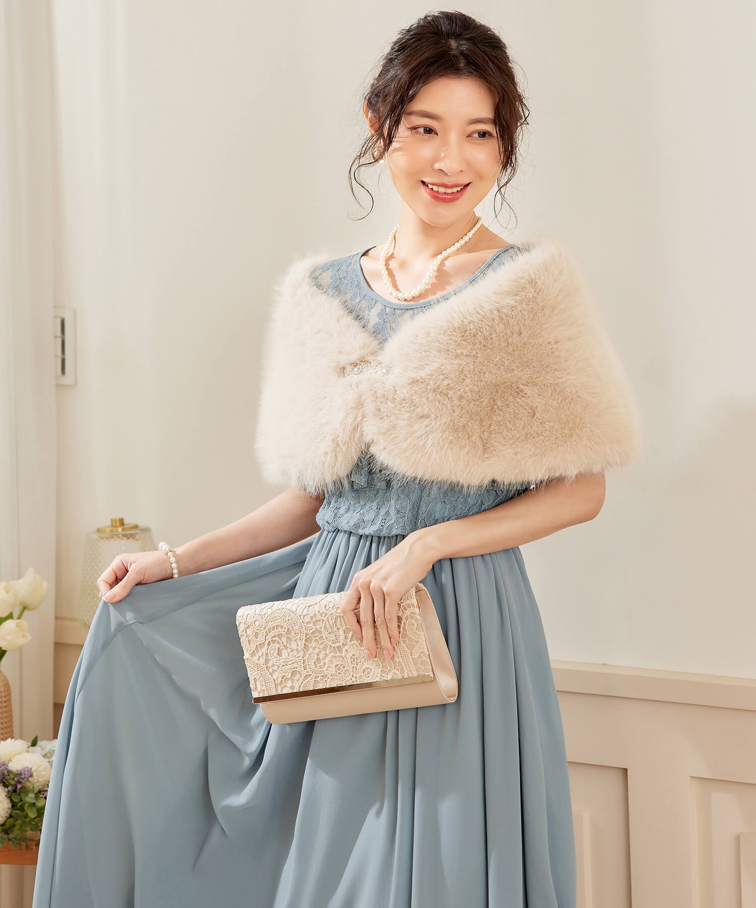 セール31%OFF】ドレスプラス DRESS+ ショール ラビットフェイク