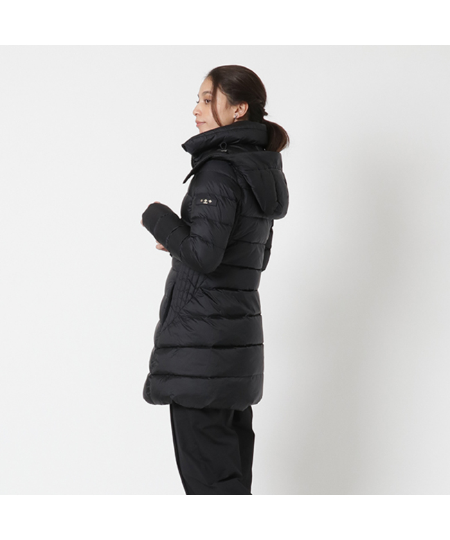 【美品】TATRAS ポリテアマ ロングダウンコート Aライン ブラック 01袖丈61cm