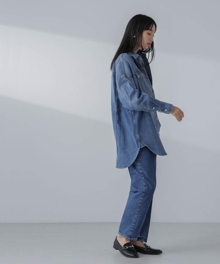 Healthy DENIM/Almond デニムビッグシャツ(505685986) | ナノ・ユニバース(nano・universe) - d  fashion