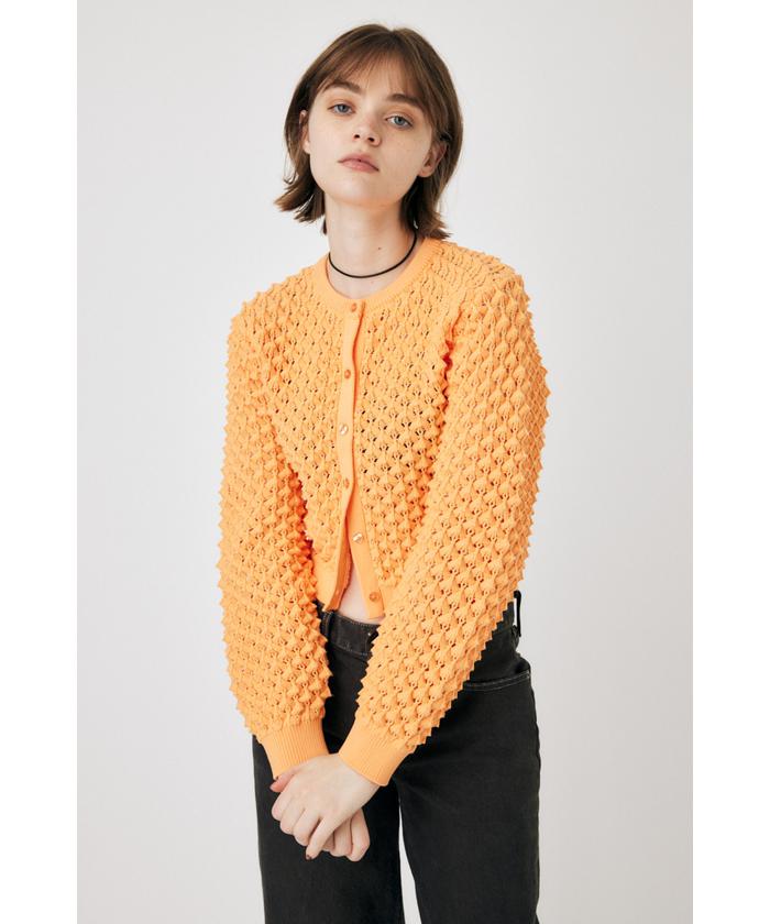 カーディガン PEAK STITCH ニットカーディガン レディース MOUSSY | PEAK STITCH ニットカーディガン (カーディガン
